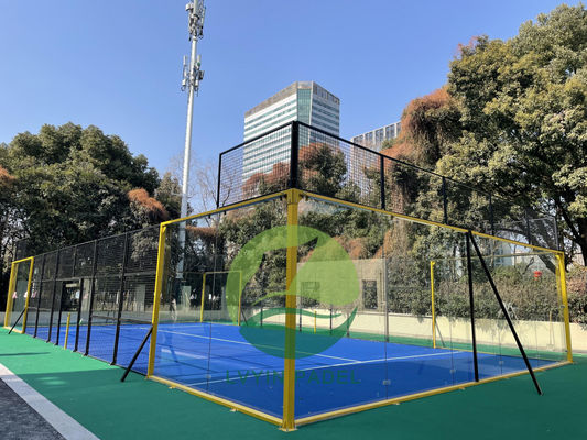 Hot Sale 12mm Padel Tennis Fields Clear Tempered Glass Panoramic Outdoor Padel Court